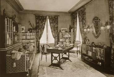Lounge designad av P. Lahalle och G. Levard, tallrik 21 från Ensembles Choisis, publicerad 1930